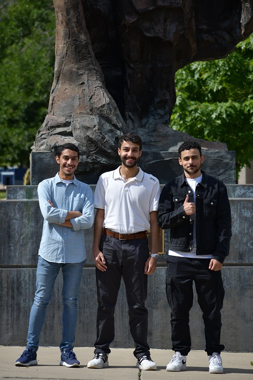 Students Asseel, Hadi, and Abdulrahman at Colorado